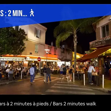 Апартаменти Impeccable 3 Pieces -Clim -2 Terrasses ,La Plage A 50M Juan Les Pins Proche Cannes Антіб