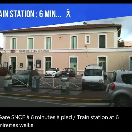Impeccable 3 pièces avec balcons, la plage à 50m Juan les pins proche Cannes Antibes