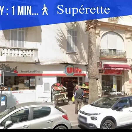 Impeccable 3 pièces avec balcons, la plage à 50m Juan les pins proche Cannes Appartement